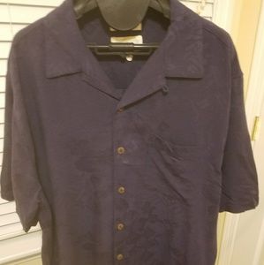 Navy washable silk shirt.